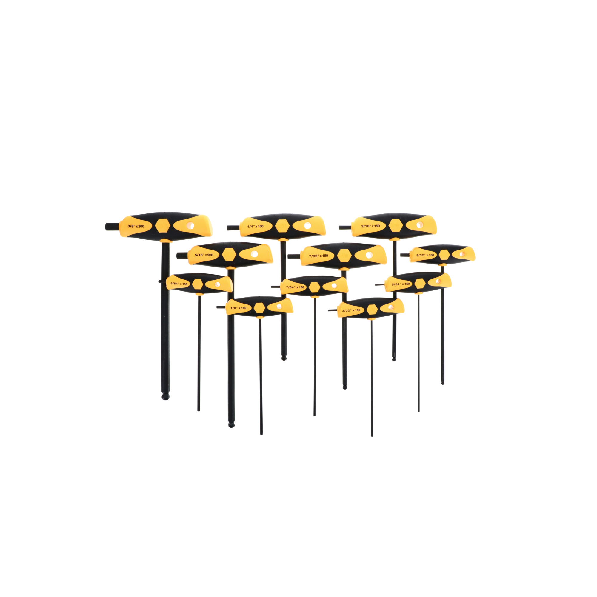Wiha Tools 11 Piece SoftGrip Hex SAE T-Handle Set, Model# 33494